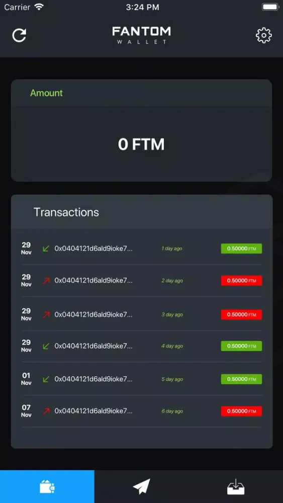 Скриншоты Fantom Wallet