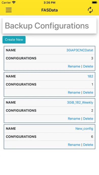 ภาพหน้าจอของ FASData Companion App