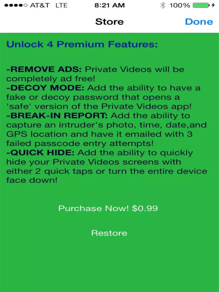 EZ Private Videos: The Ultimate Secret Video Organizer iPad  Screenshots