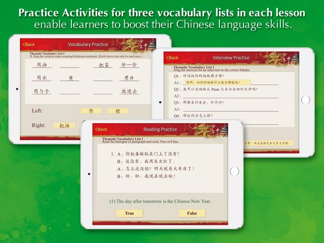 Chinese for Youth 3 Self-Study iPad  스크린샷