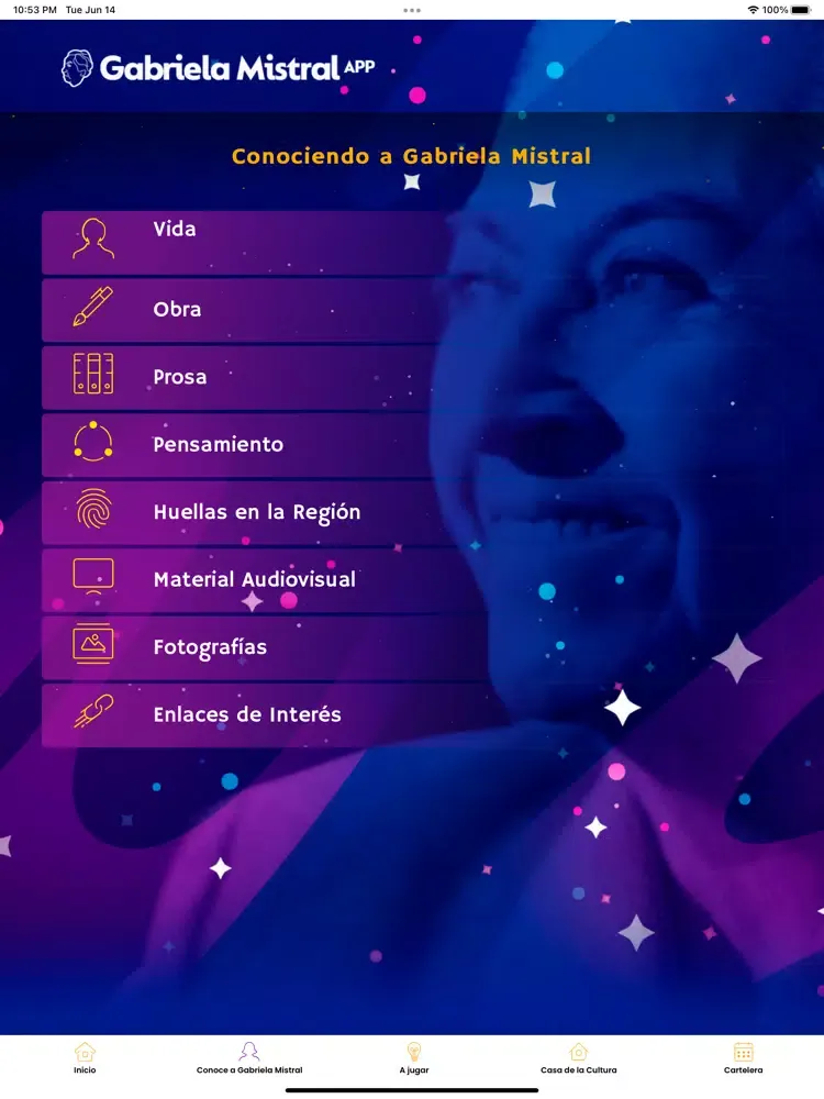 Zrzuty ekranu Gabriela Mistral APP iPad 