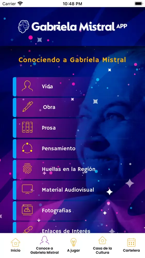 Zrzuty ekranu Gabriela Mistral APP