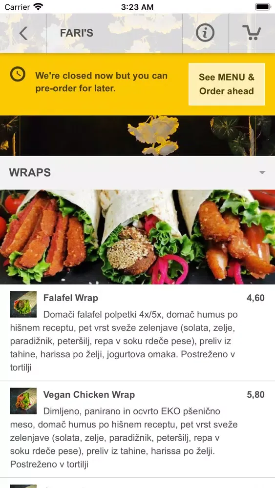 Tangkapan skrin Fari's