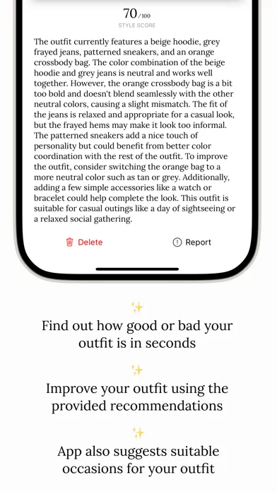 Captures d'écran de Style Sense – AI Style Tips