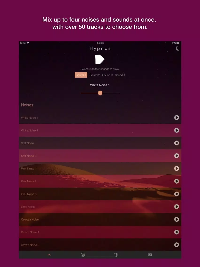 Hypnos - Noises for sleep iPad  سکرین شاٹس