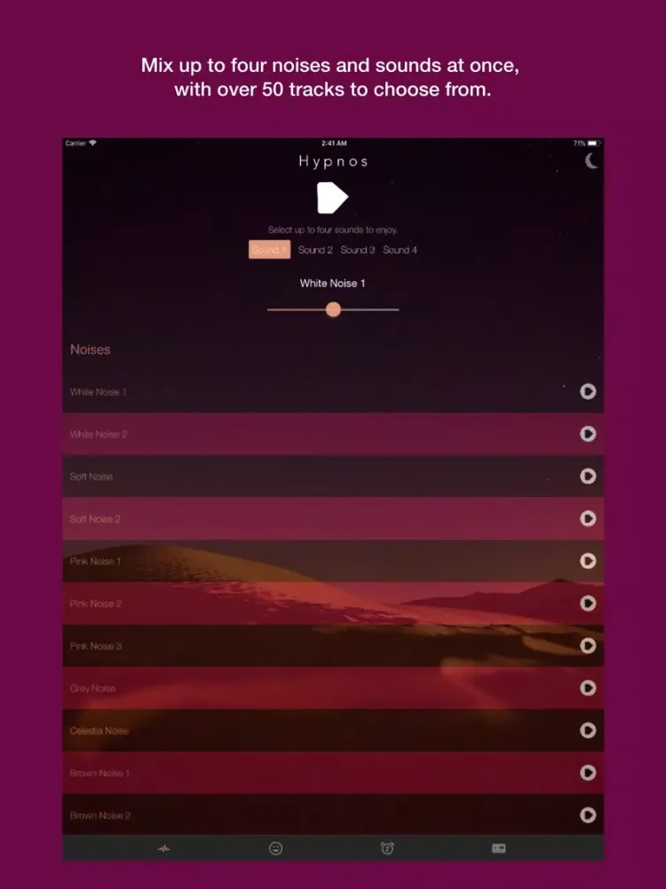 ภาพหน้าจอของ Hypnos - Noises for sleep iPad 