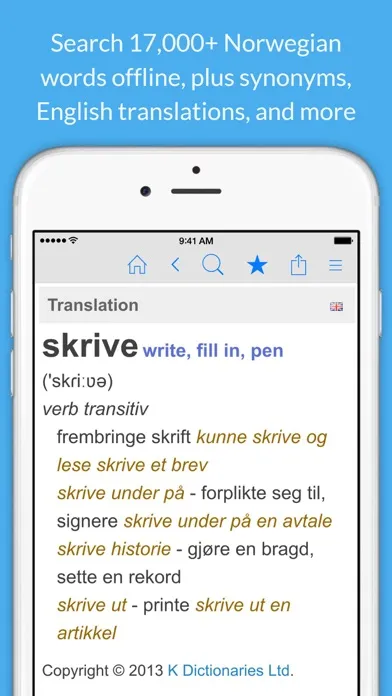 Screenshot di Norwegian Dictionary.