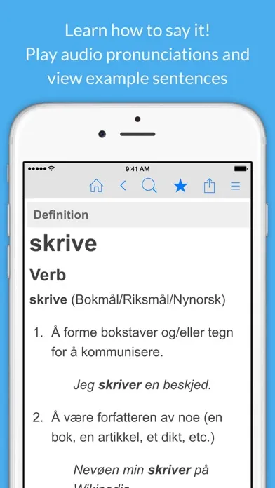 Screenshot di Norwegian Dictionary.