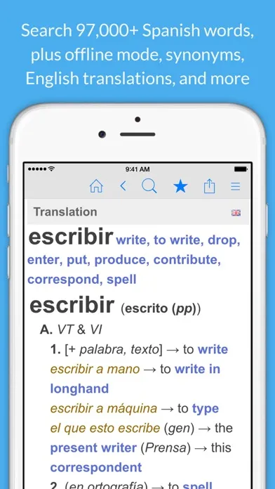 Spanish Dictionary & Thesaurus Screenshots