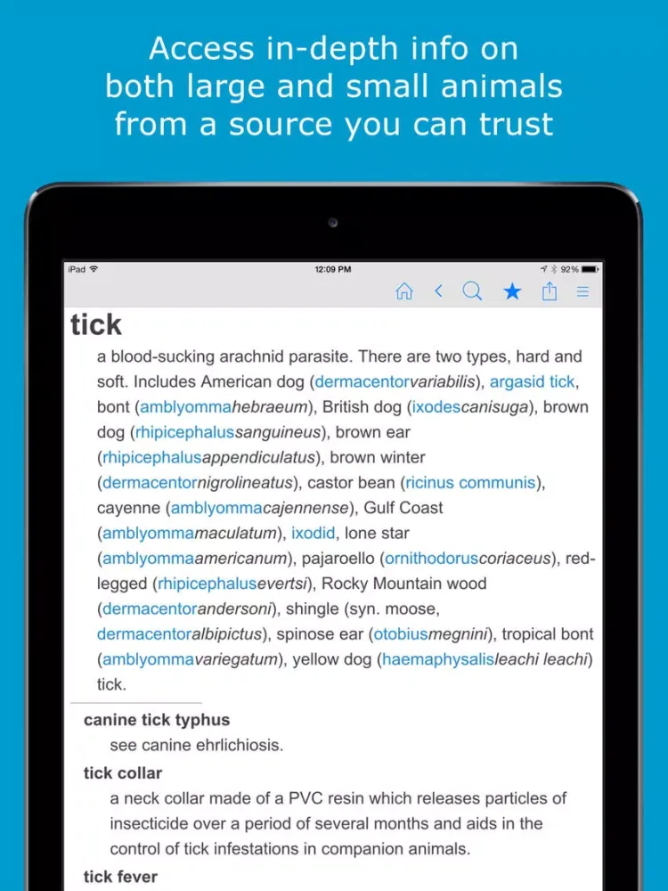 Capturas de pantalla de Veterinary Dictionary - Large & Small Animal Guide iPad 