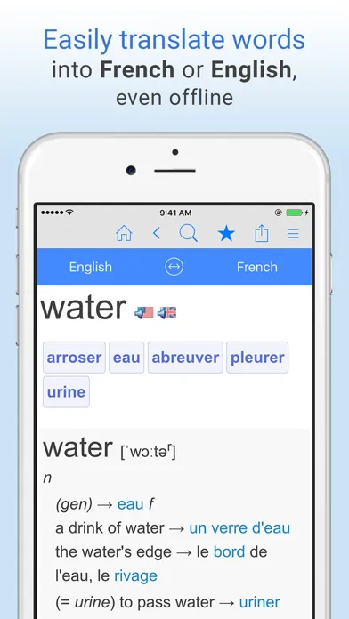 English-French Dictionary. スクリーンショット