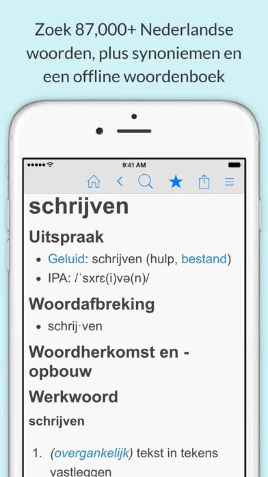 Nederlands Woordenboek. Screenshots