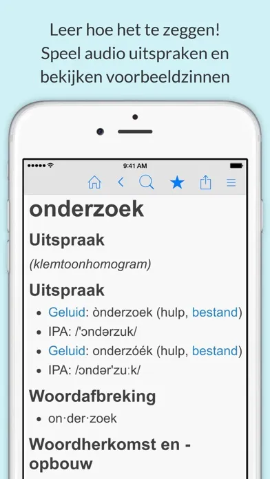 Nederlands Woordenboek. Screenshots