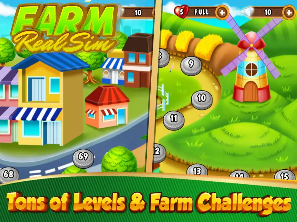 Captures d'écran de Farm Games Simulator - Country Animals Tycoon Day iPad 