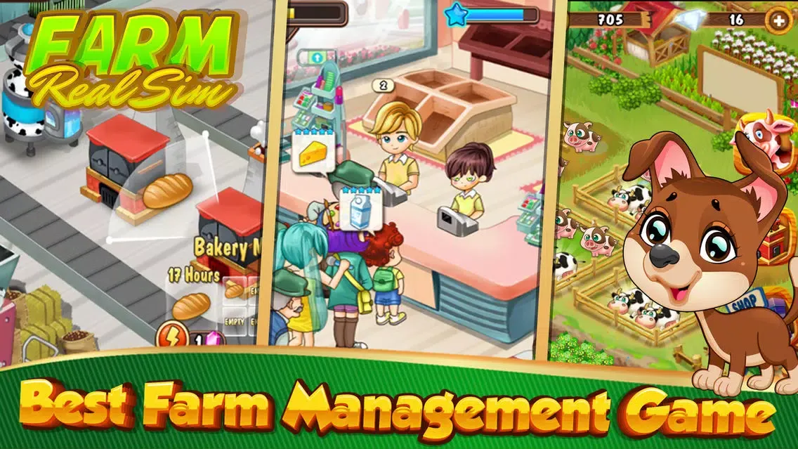 Captures d'écran de Farm Games Simulator - Country Animals Tycoon Day
