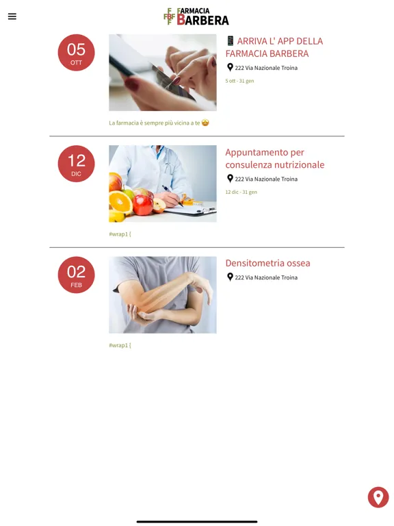 ภาพหน้าจอของ Farmacia Barbera iPad 