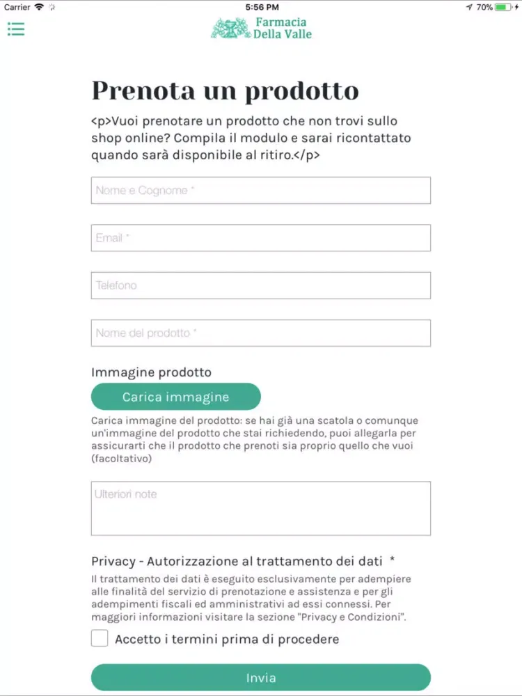 Captures d'écran de Farmacia Della Valle iPad 