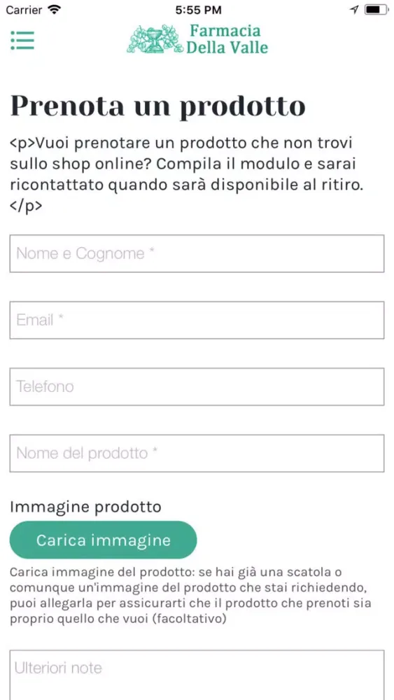 Captures d'écran de Farmacia Della Valle