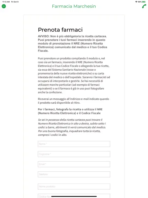 Скриншоты Farmacia Centrale Marchesin iPad 