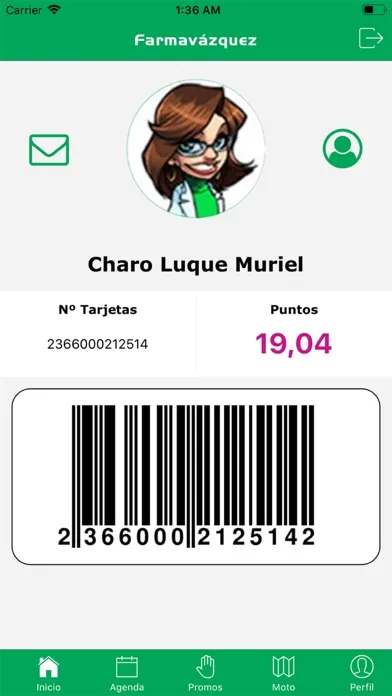 Tangkapan skrin Farmavázquez Fidelización App