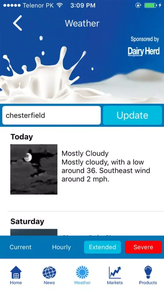 Screenshot di DairySource App