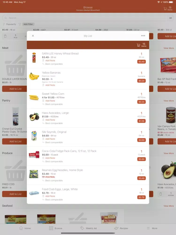 Ảnh chụp màn hình của Farmers Market Online Shopping iPad 