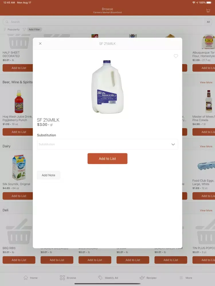 Ảnh chụp màn hình của Farmers Market Online Shopping iPad 