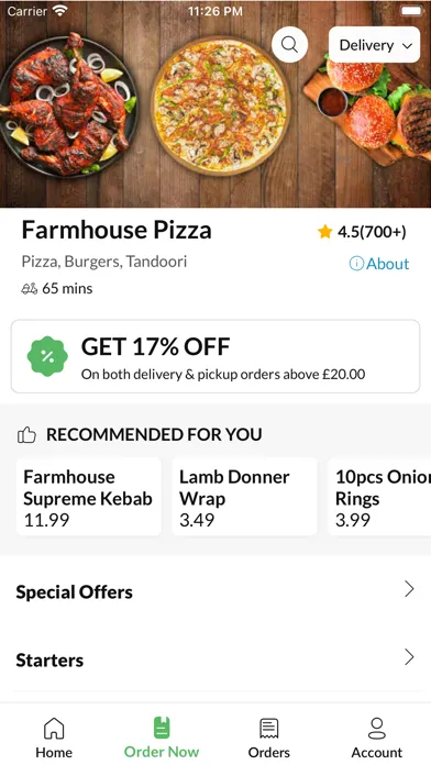 Farmhouse Pizza. 스크린샷