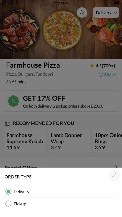Farmhouse Pizza. 스크린샷