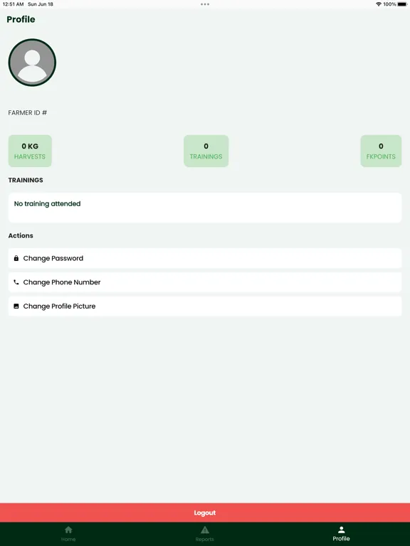 Tangkapan layar FarmKonekt Technician App iPad 