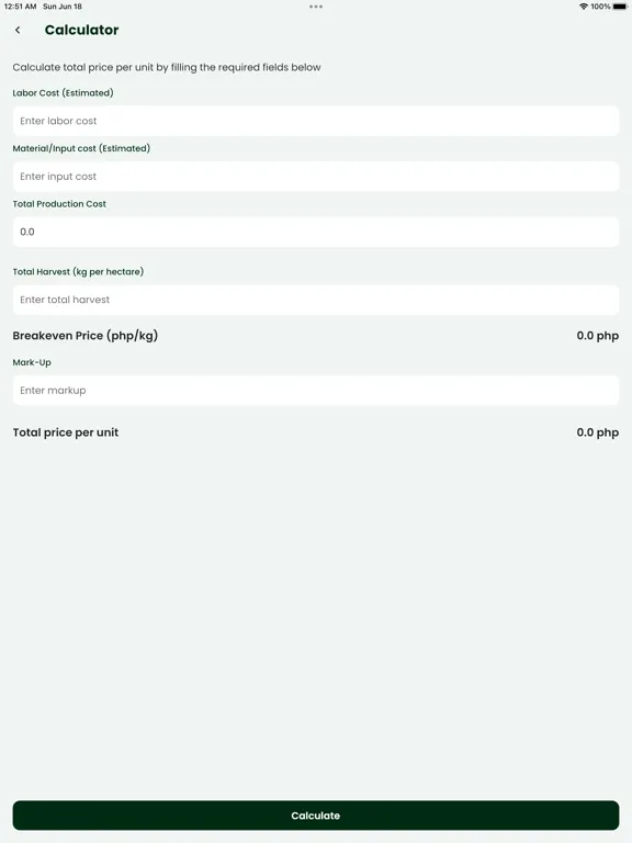 Tangkapan layar FarmKonekt Technician App iPad 