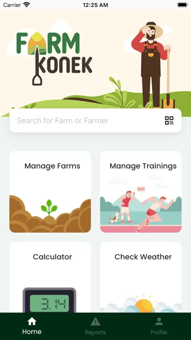 Tangkapan layar FarmKonekt Technician App