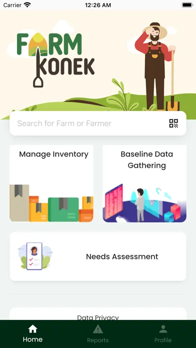 Tangkapan layar FarmKonekt Technician App