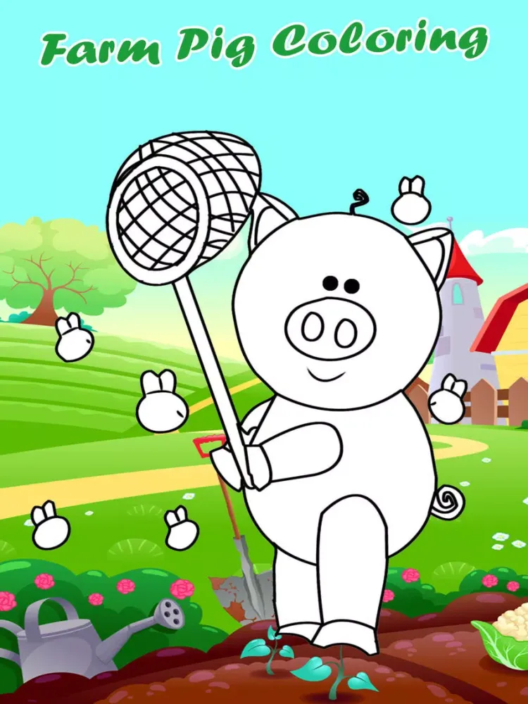 Zrzuty ekranu Family Farm Papa Pig Coloring Book iPad 