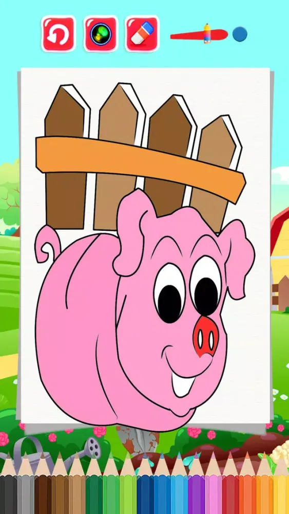 Zrzuty ekranu Family Farm Papa Pig Coloring Book