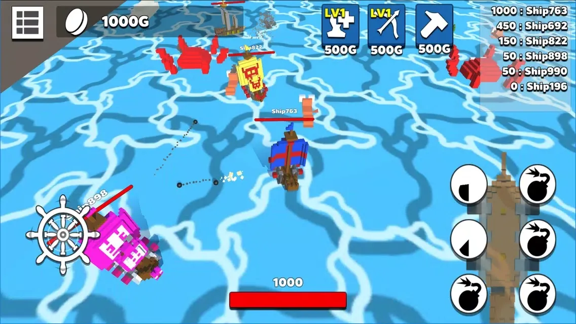 Capturas de tela do Voxel Ship