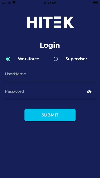 Ảnh chụp màn hình của HITEK CAFM Workforce