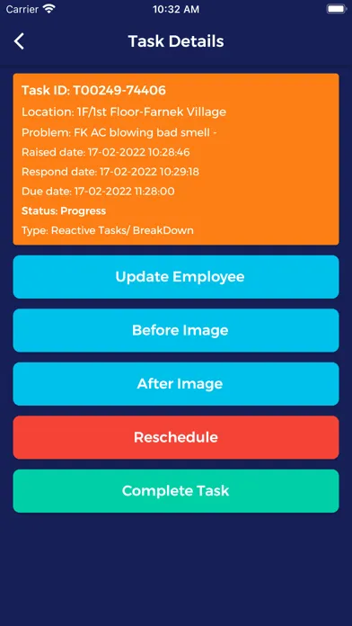 Ảnh chụp màn hình của HITEK CAFM Workforce