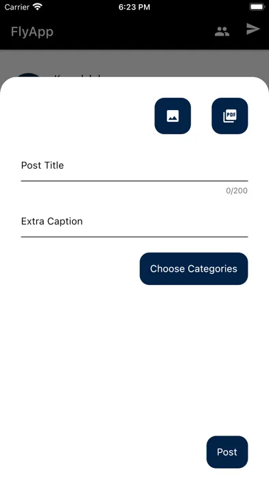 Tangkapan skrin FlyApp