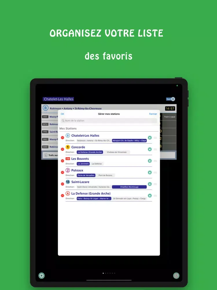 Capturas de tela do Mes Stations : Métro RER Bus T iPad 