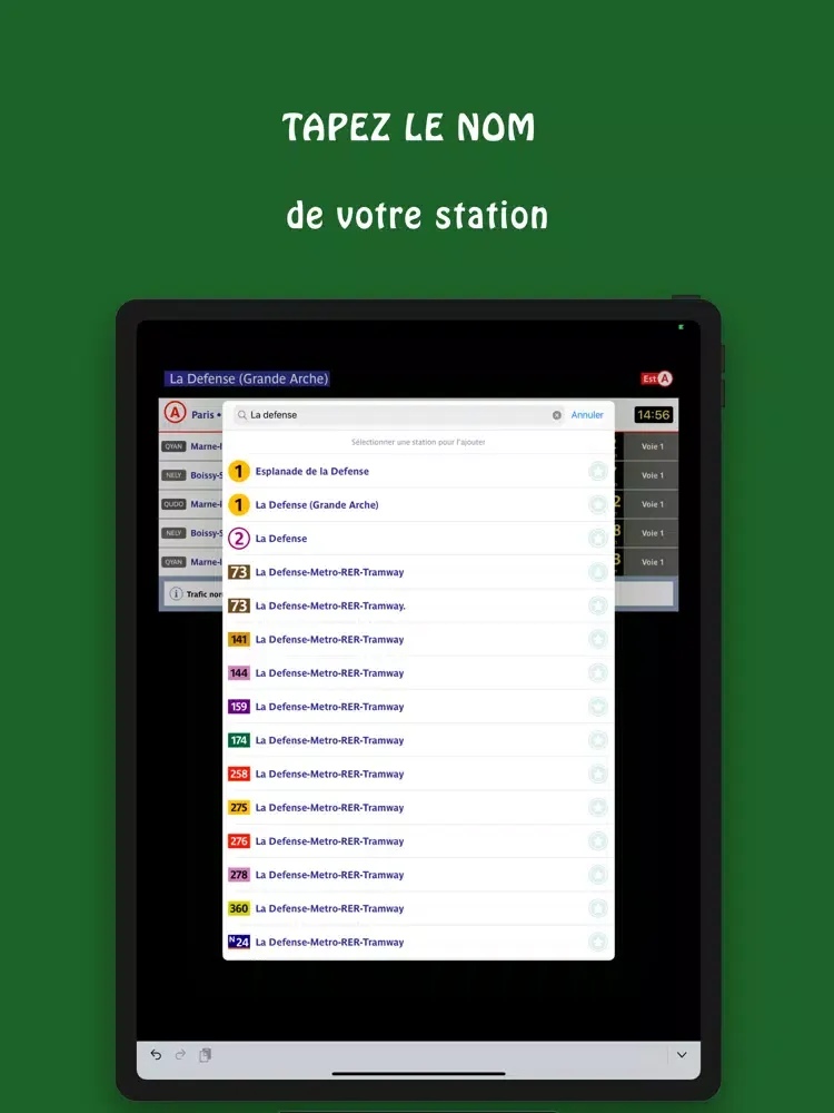 Capturas de tela do Mes Stations : Métro RER Bus T iPad 