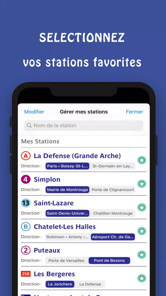 Capturas de tela do Mes Stations : Métro RER Bus T