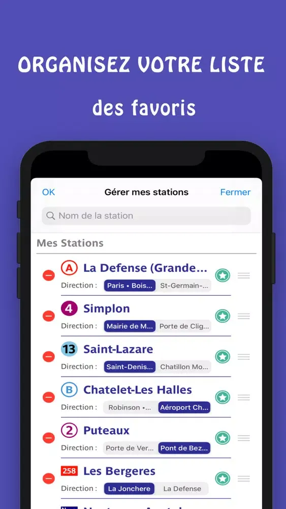 Capturas de tela do Mes Stations : Métro RER Bus T