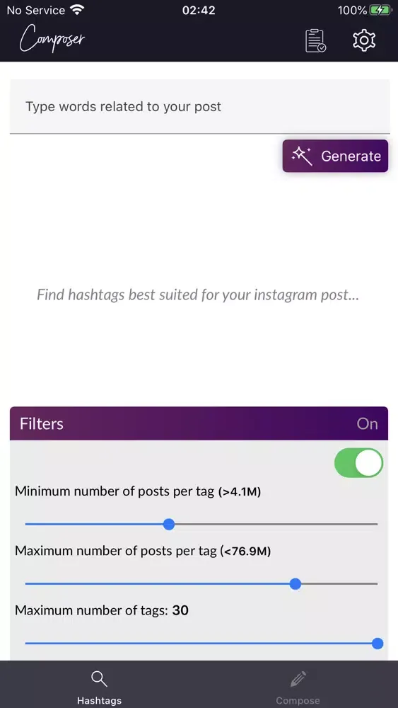 Tangkapan layar Composer - Cool Fonts Editor