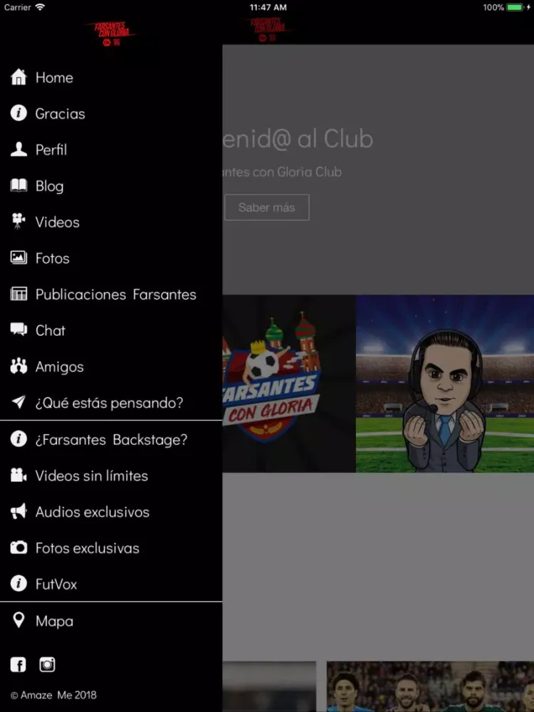 Tangkapan layar Farsantes con Gloria iPad 