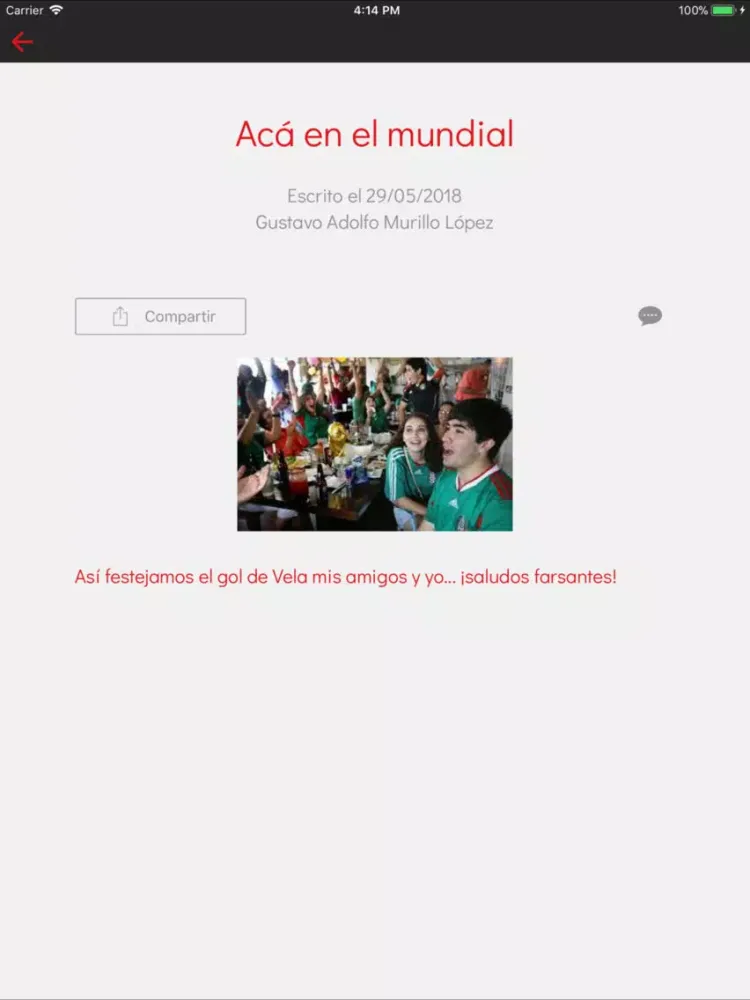 Tangkapan layar Farsantes con Gloria iPad 