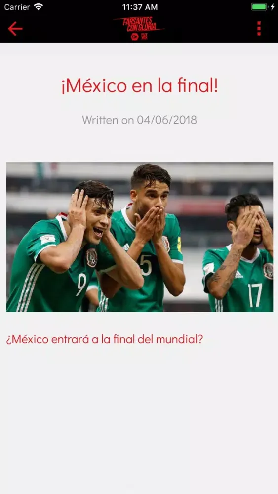 Tangkapan layar Farsantes con Gloria