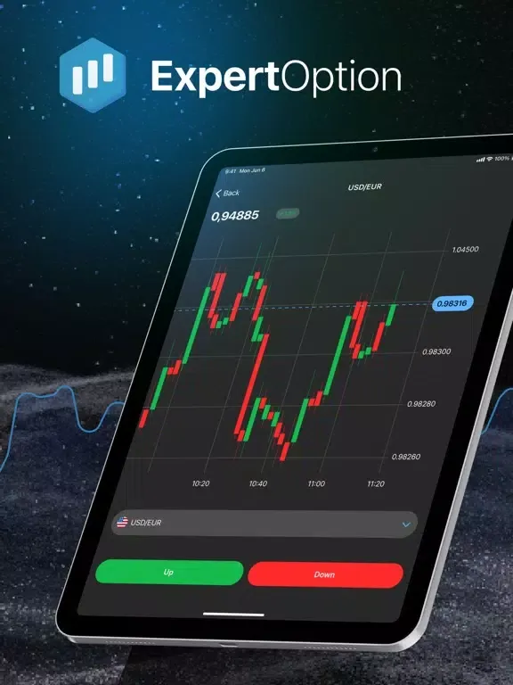 Скриншоты Expert Option. iPad 