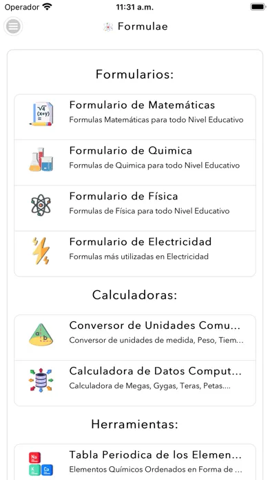 Formulae Screenshots