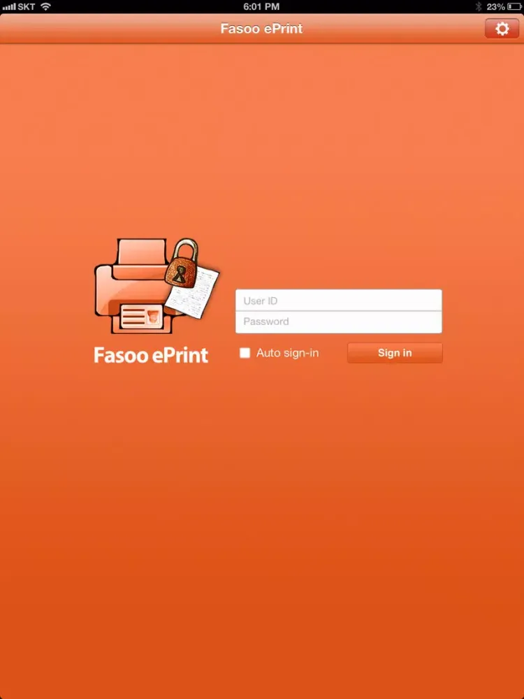 Fasoo ePrint iPad  스크린샷